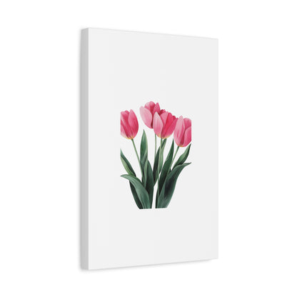 Pink Tulip Bouquet Wall Art Print | Elegant Floral Botanical Decor