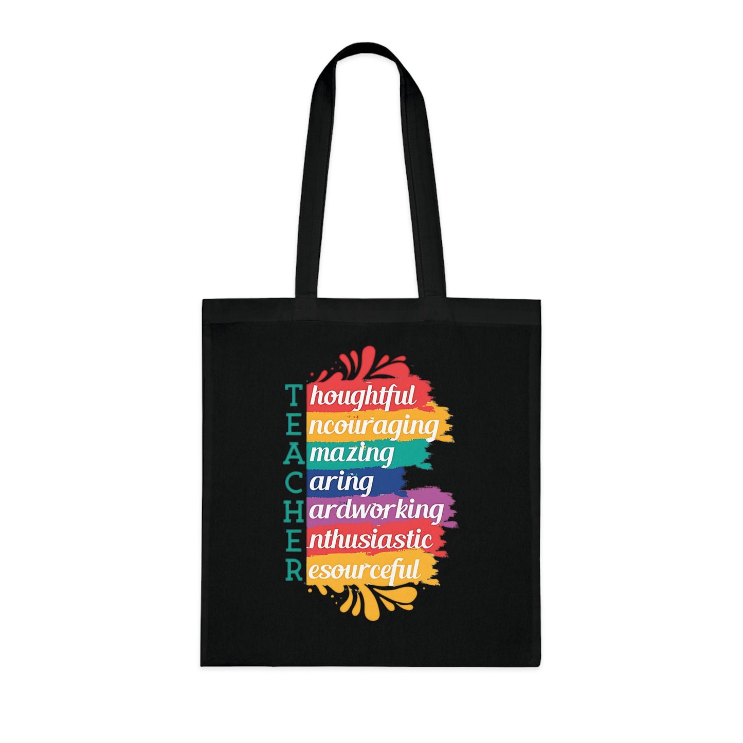 Teacher Appreciation Cotton Tote | Bag for Work | School | Everyday Use | Reusable Teacher Tote Bag |Trendy | Functional | Eco-Friendly | Carry Bag