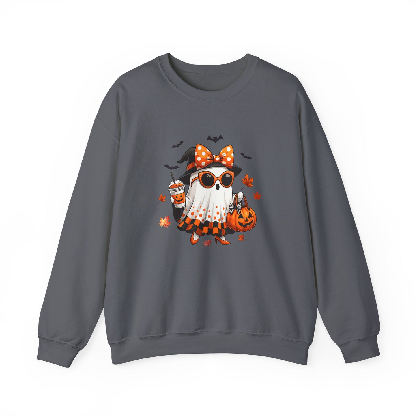 Halloween Ghost Crewneck Sweatshirt | Cute Halloween Ghost Sweatshirt | Spooky Girl Ghost Crewneck | Pumpkin Ghost Sweater | Fall Halloween Sweatshirt | Trendy Autumn Ghost Gift