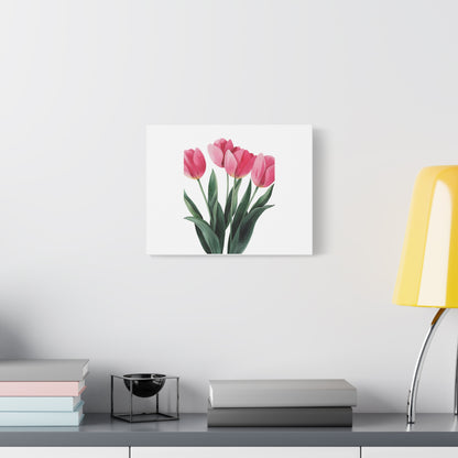 Pink Tulip Bouquet Wall Art Print | Elegant Floral Botanical Decor