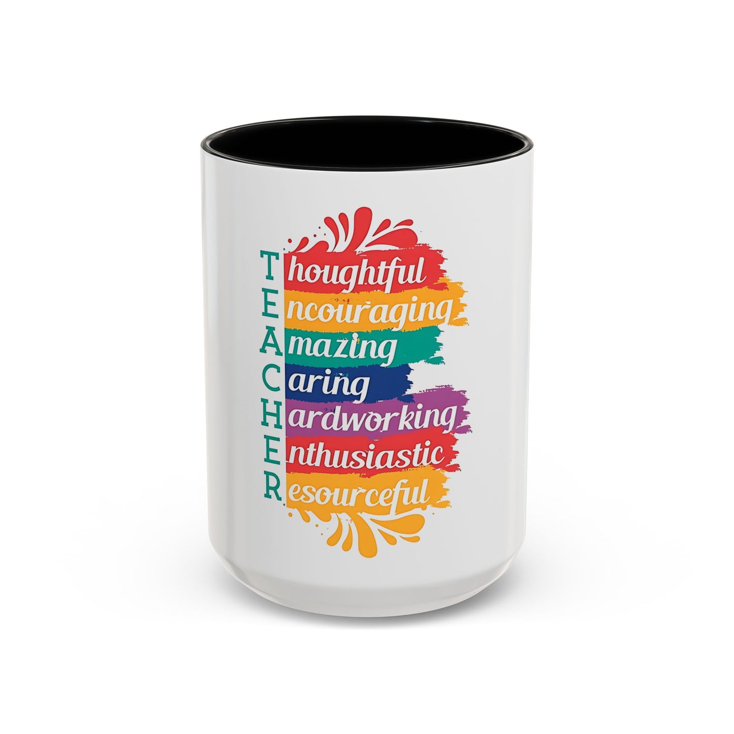 Teacher Appreciation Mug | Inspirational Teacher Gift Coffee Cup |  Classroom Desk Mug for Educators | Teacher Appreciation Coffee Mug | Colorful Acrostic |  Thoughtful | Encouraging | Amazing| 11oz...