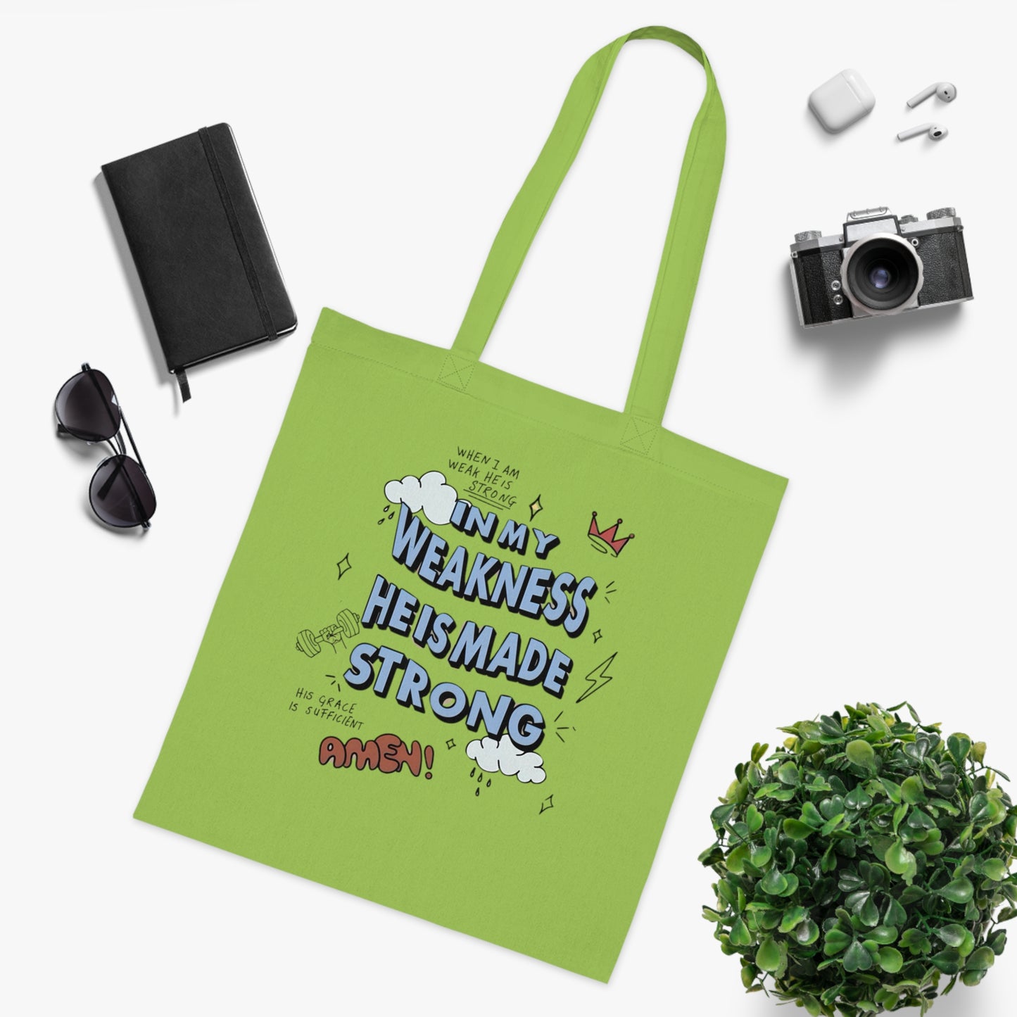 Christian Faith Canvas Tote Bag for Church | Everyday Use Tote | Cotton Tote | Christian Tote Bag