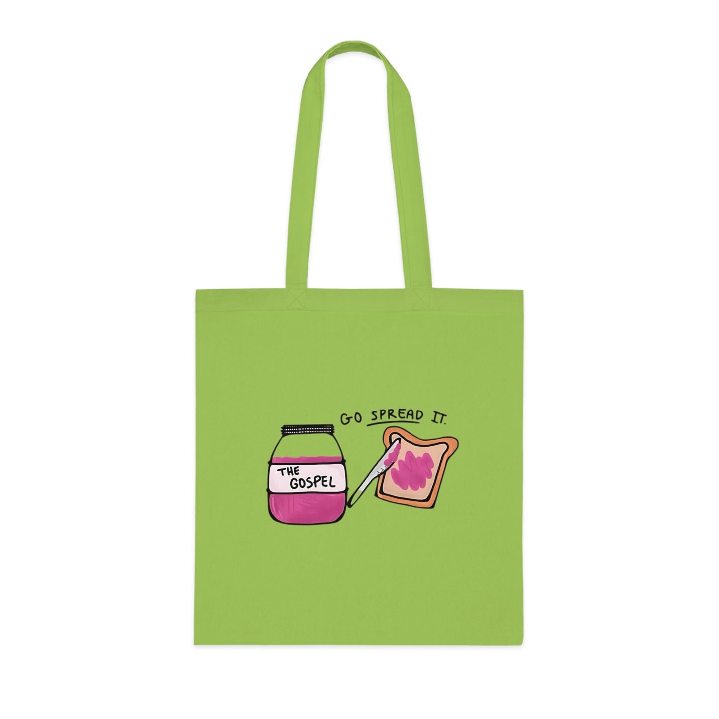 Tote Bag | Go Spread It | Go Spread The Gospel Tote Bag | Christian Canvas Tote Bag for Church | Bible Study | Everyday Use