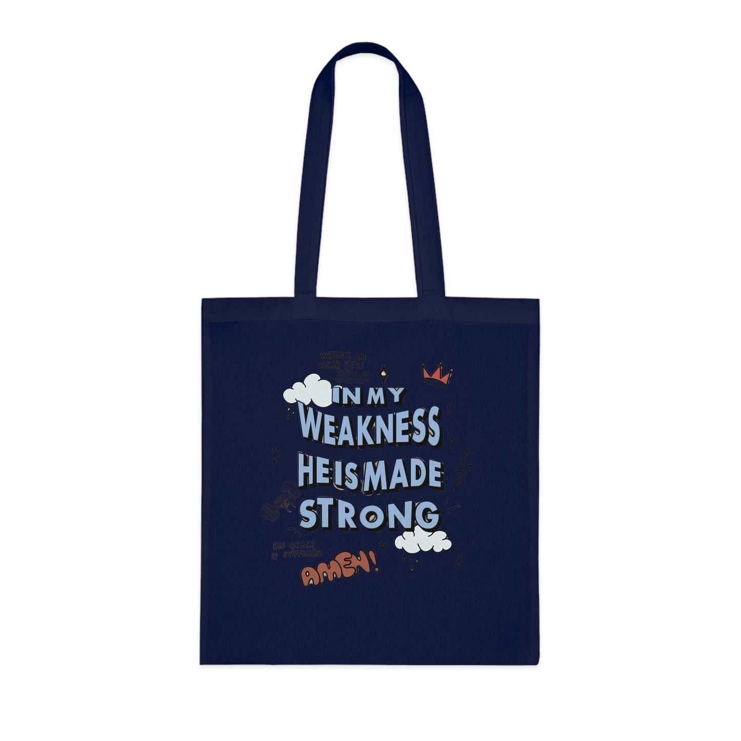 Christian Faith Canvas Tote Bag for Church | Everyday Use Tote | Cotton Tote | Christian Tote Bag