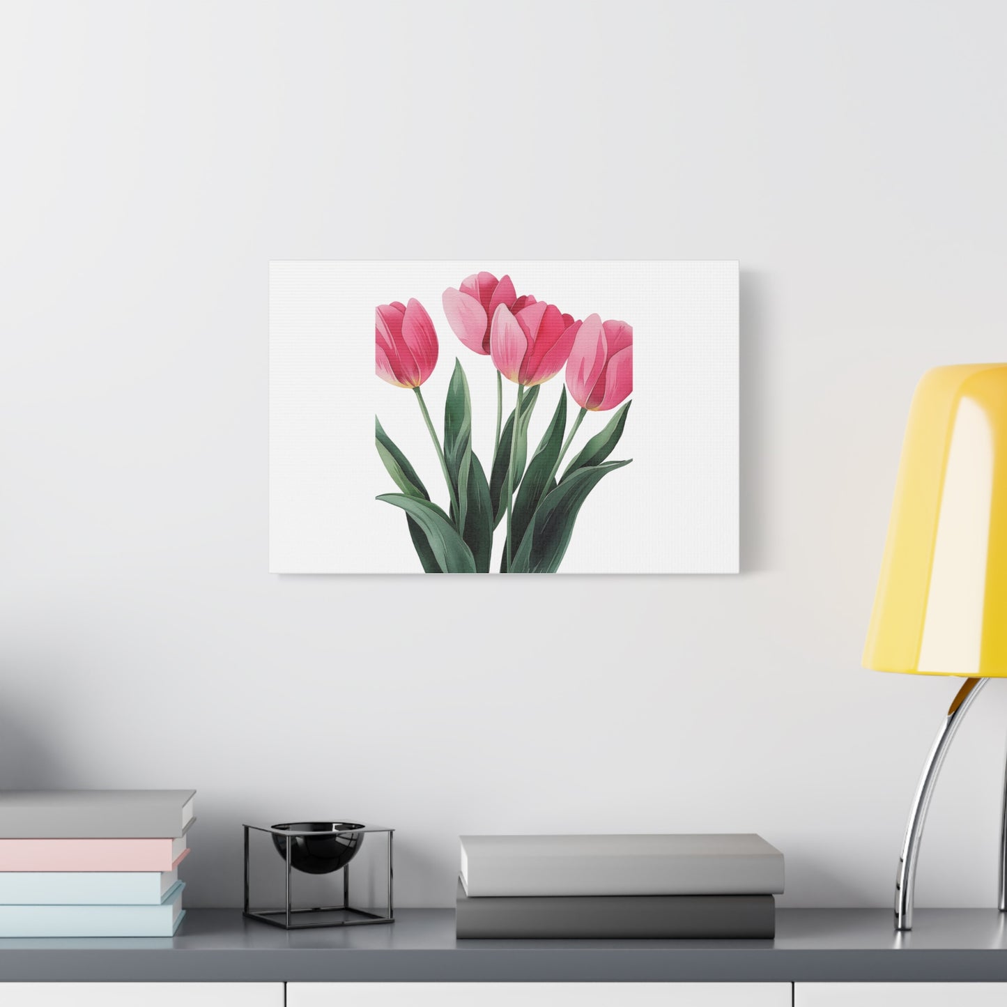 Pink Tulip Bouquet Wall Art Print | Elegant Floral Botanical Decor