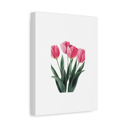 Pink Tulip Bouquet Wall Art Print | Elegant Floral Botanical Decor