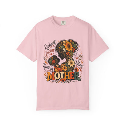 Radiant Loving Mother Graphic T-Shirt | Floral Mom Appreciation Tee