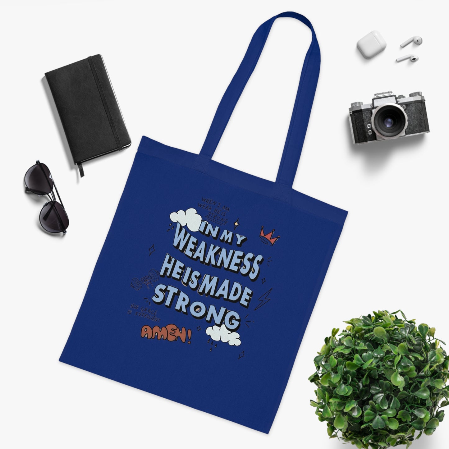 Christian Faith Canvas Tote Bag for Church | Everyday Use Tote | Cotton Tote | Christian Tote Bag