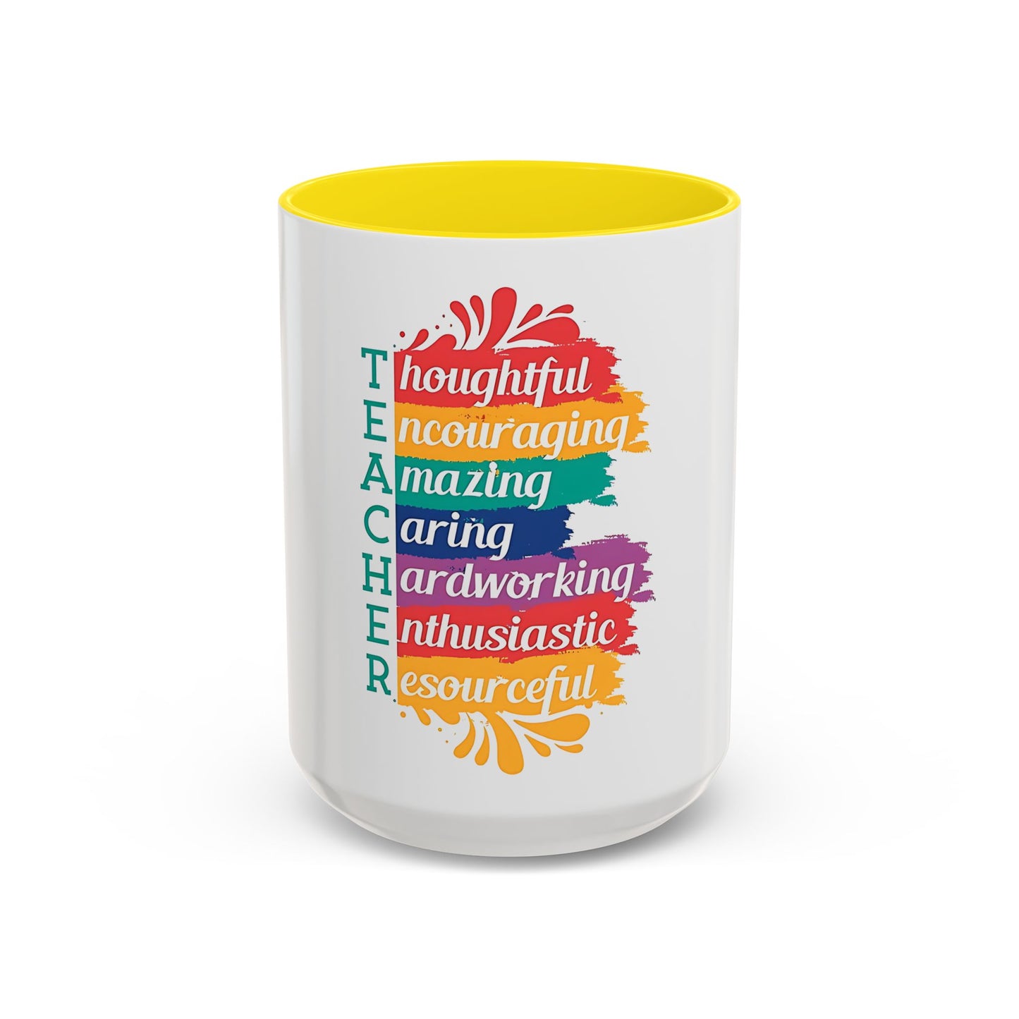Teacher Appreciation Mug | Inspirational Teacher Gift Coffee Cup |  Classroom Desk Mug for Educators | Teacher Appreciation Coffee Mug | Colorful Acrostic |  Thoughtful | Encouraging | Amazing| 11oz...