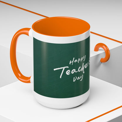Best Teacher Ever Mug | Cute Appreciation Gift for Teachers | Thank You Gift Idea | Accent Coffee Mug | 11oz | 15oz
