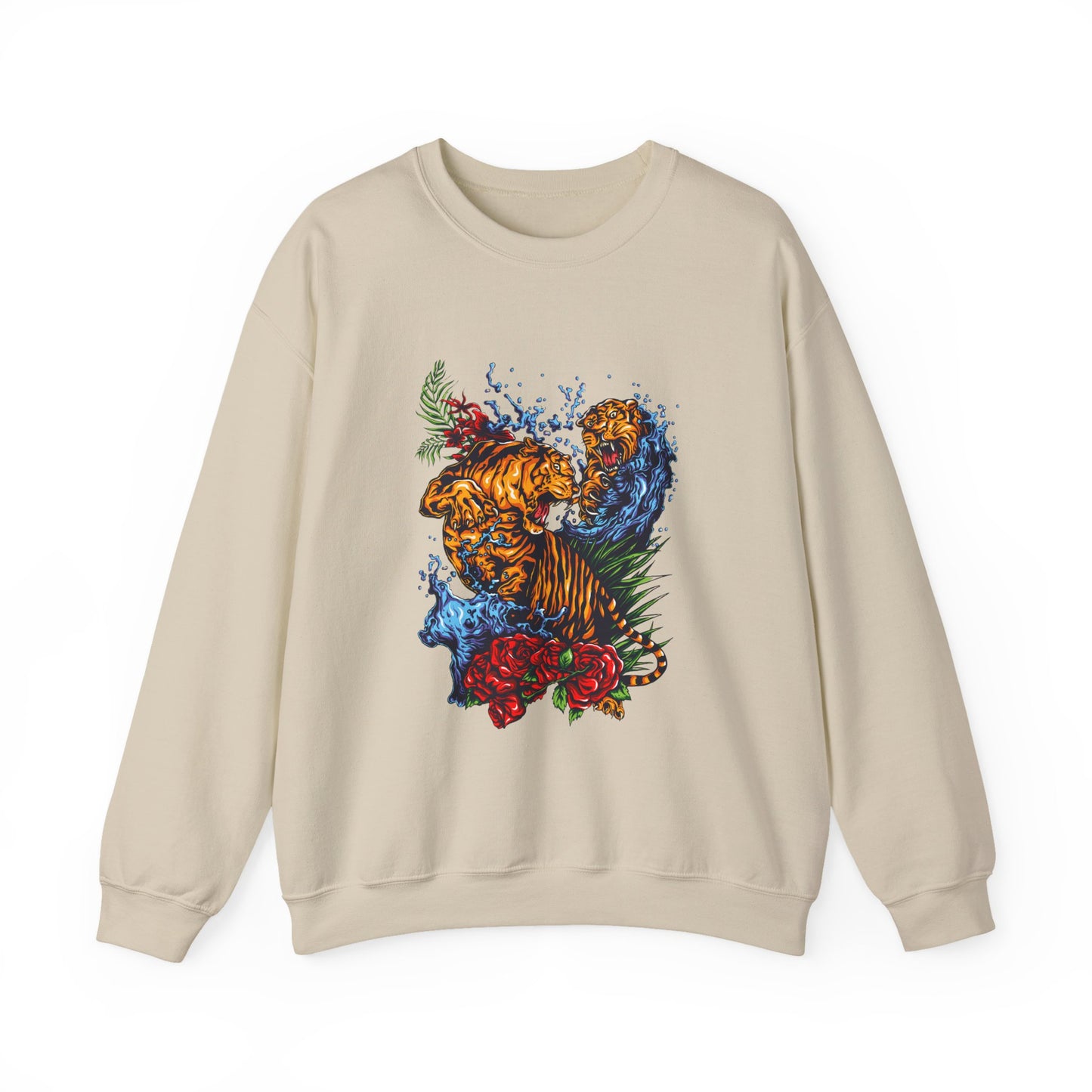 Tiger Graphic Sweatshirt | Tiger Crewneck Unisex Sweatshirt