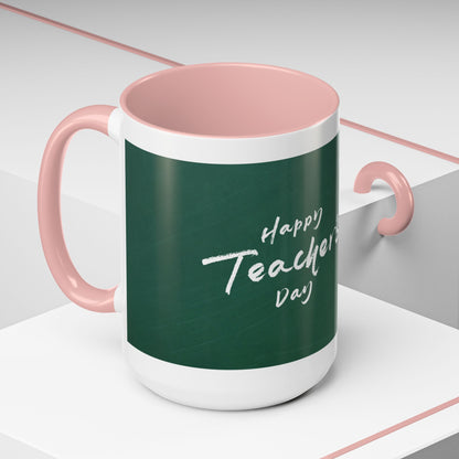 Best Teacher Ever Mug | Cute Appreciation Gift for Teachers | Thank You Gift Idea | Accent Coffee Mug | 11oz | 15oz
