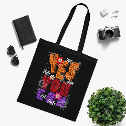 Motivational Canvas Tote Bag for Women, Work, School & Everyday Use | Cotton Tote