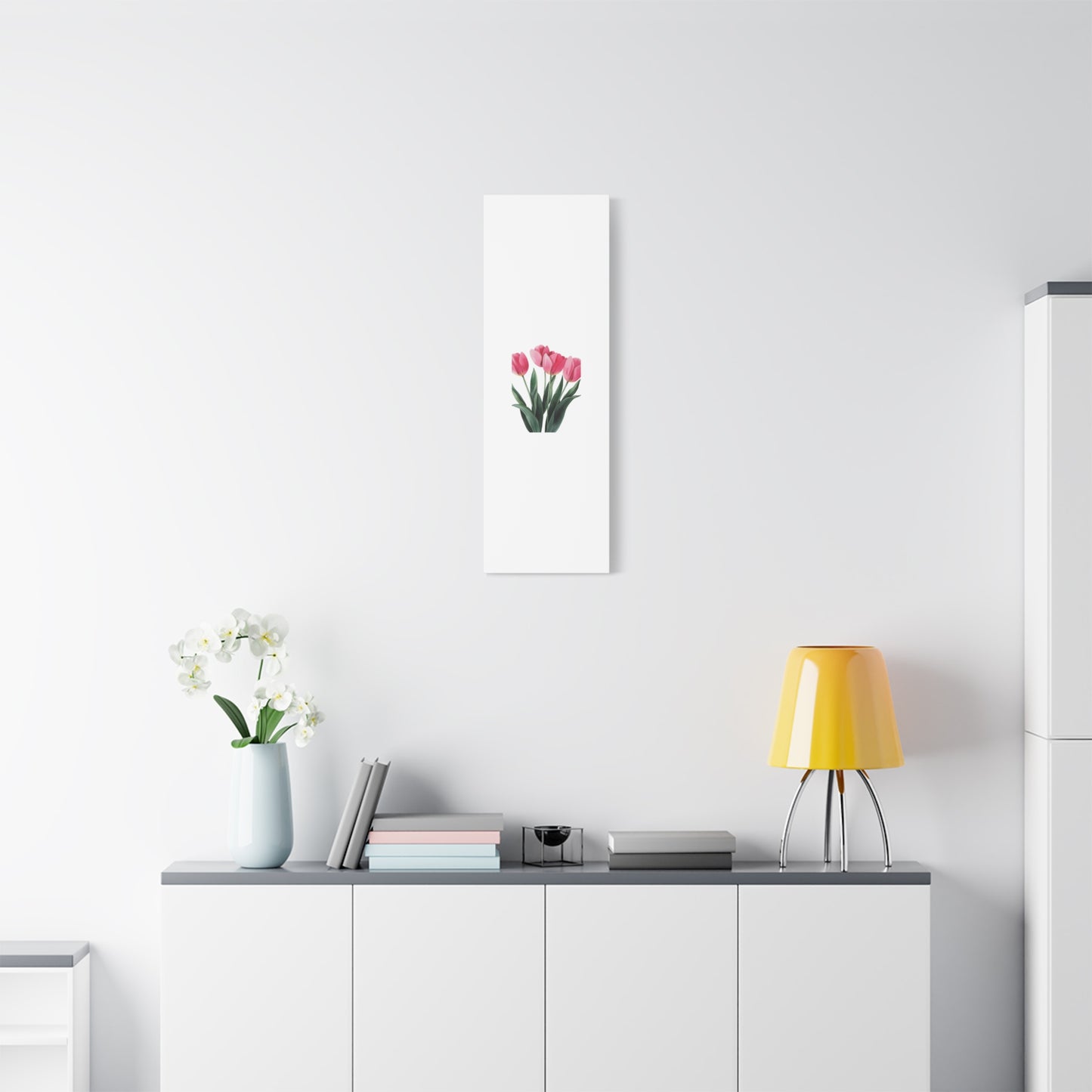 Pink Tulip Bouquet Wall Art Print | Elegant Floral Botanical Decor