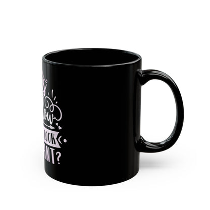 Black ceramic mug on white background. | GrindGlow Apparel