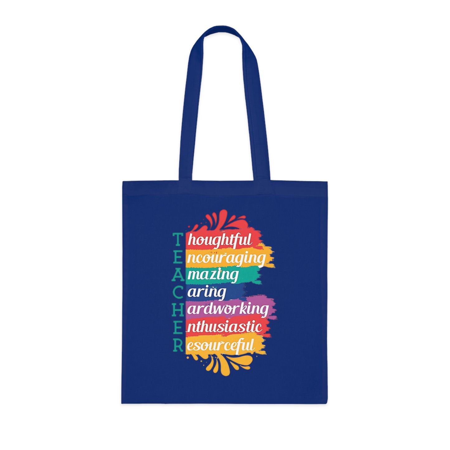 Teacher Appreciation Cotton Tote | Bag for Work | School | Everyday Use | Reusable Teacher Tote Bag |Trendy | Functional | Eco-Friendly | Carry Bag