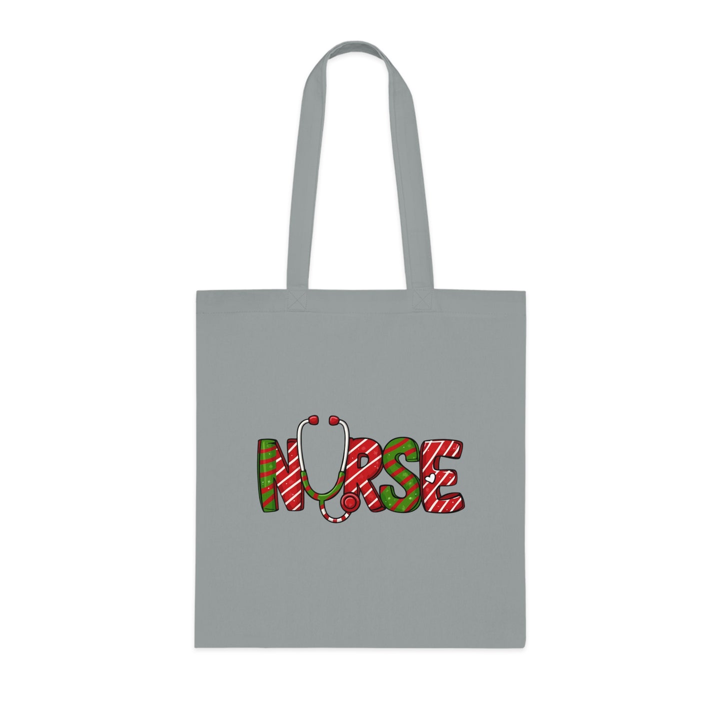 Nurse Christmas Tote Bag | Nurse Canvas Tote | Cotton Tote