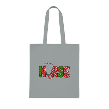 Nurse Christmas Tote Bag | Nurse Canvas Tote | Cotton Tote