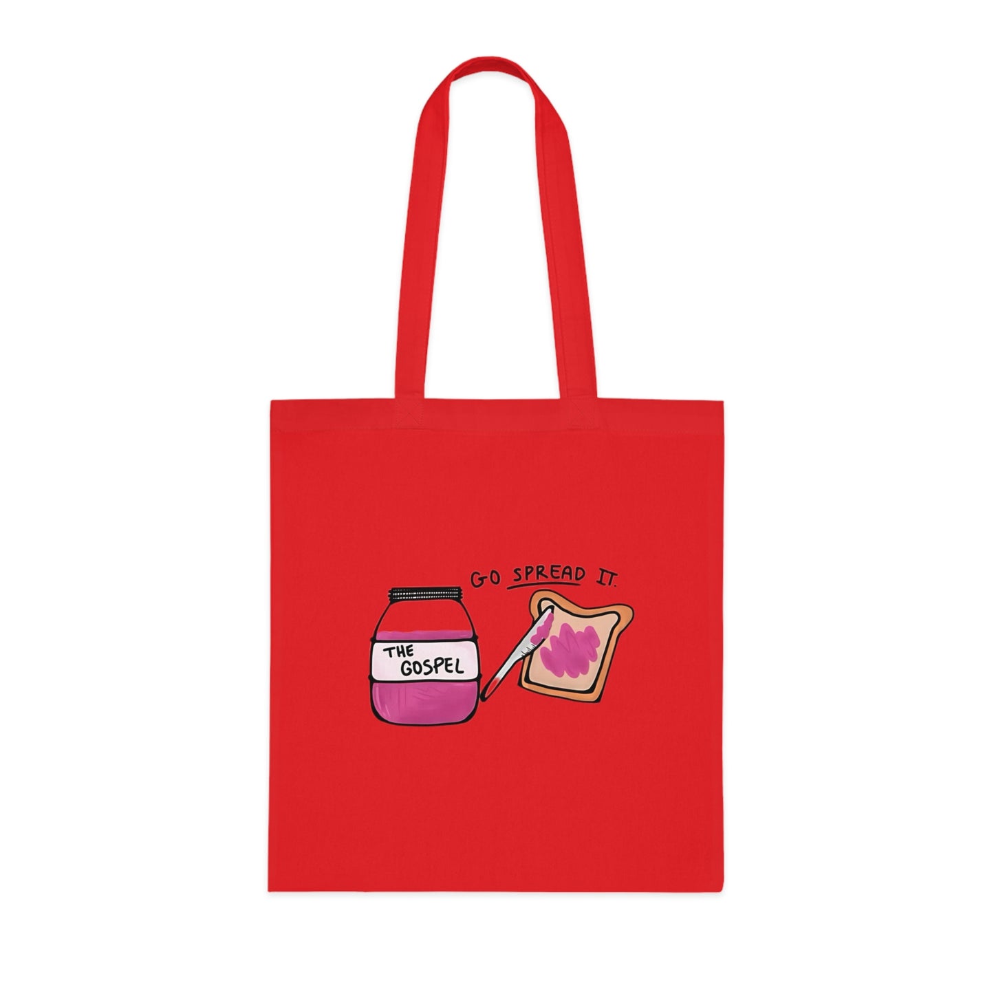 Tote Bag | Go Spread It | Go Spread The Gospel Tote Bag | Christian Canvas Tote Bag for Church | Bible Study | Everyday Use