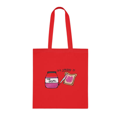 Tote Bag | Go Spread It | Go Spread The Gospel Tote Bag | Christian Canvas Tote Bag for Church | Bible Study | Everyday Use
