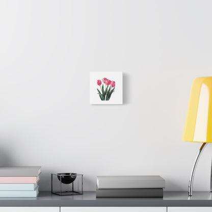 Pink Tulip Bouquet Wall Art Print | Elegant Floral Botanical Decor