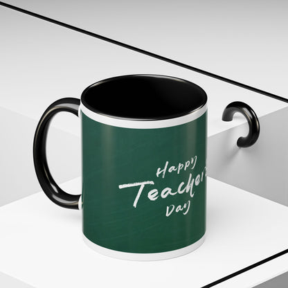 Best Teacher Ever Mug | Cute Appreciation Gift for Teachers | Thank You Gift Idea | Accent Coffee Mug | 11oz | 15oz
