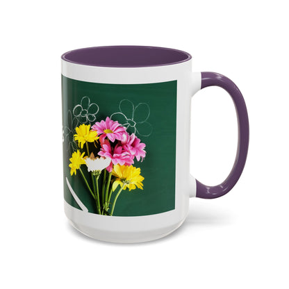 Best Teacher Ever Mug | Cute Appreciation Gift for Teachers | Thank You Gift Idea | Accent Coffee Mug | 11oz | 15oz