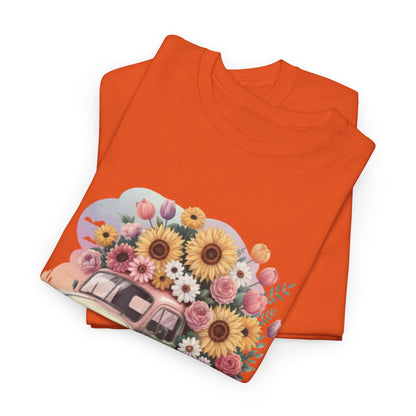 T-Shirt | Vintage Floral Mom Tee | Mama Vintage Truck Floral Tee | Mama Flower Truck Graphic Tee