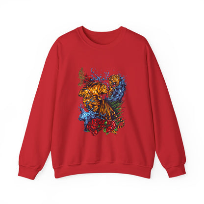 Tiger Graphic Sweatshirt | Tiger Crewneck Unisex Sweatshirt
