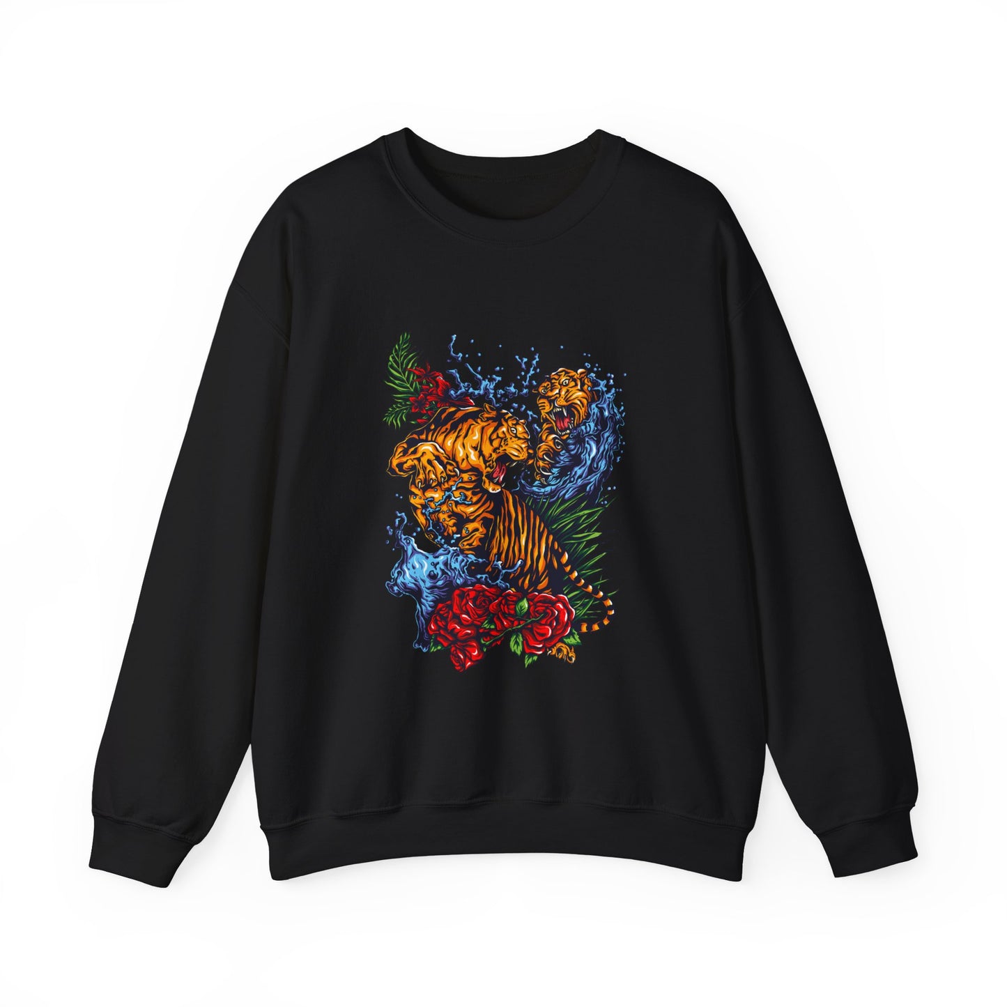 Tiger Graphic Sweatshirt | Tiger Crewneck Unisex Sweatshirt