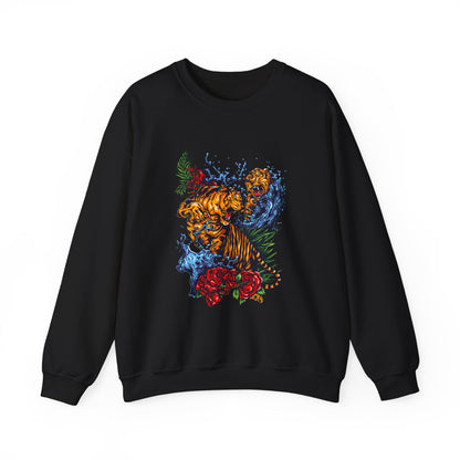 Tiger Graphic Sweatshirt | Tiger Crewneck Unisex Sweatshirt