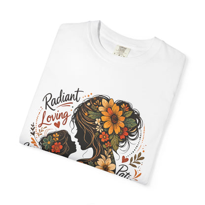Radiant Loving Mother Graphic T-Shirt | Floral Mom Appreciation Tee