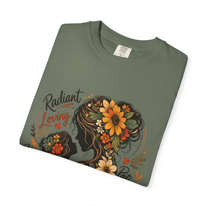 Radiant Loving Mother Graphic T-Shirt | Floral Mom Appreciation Tee