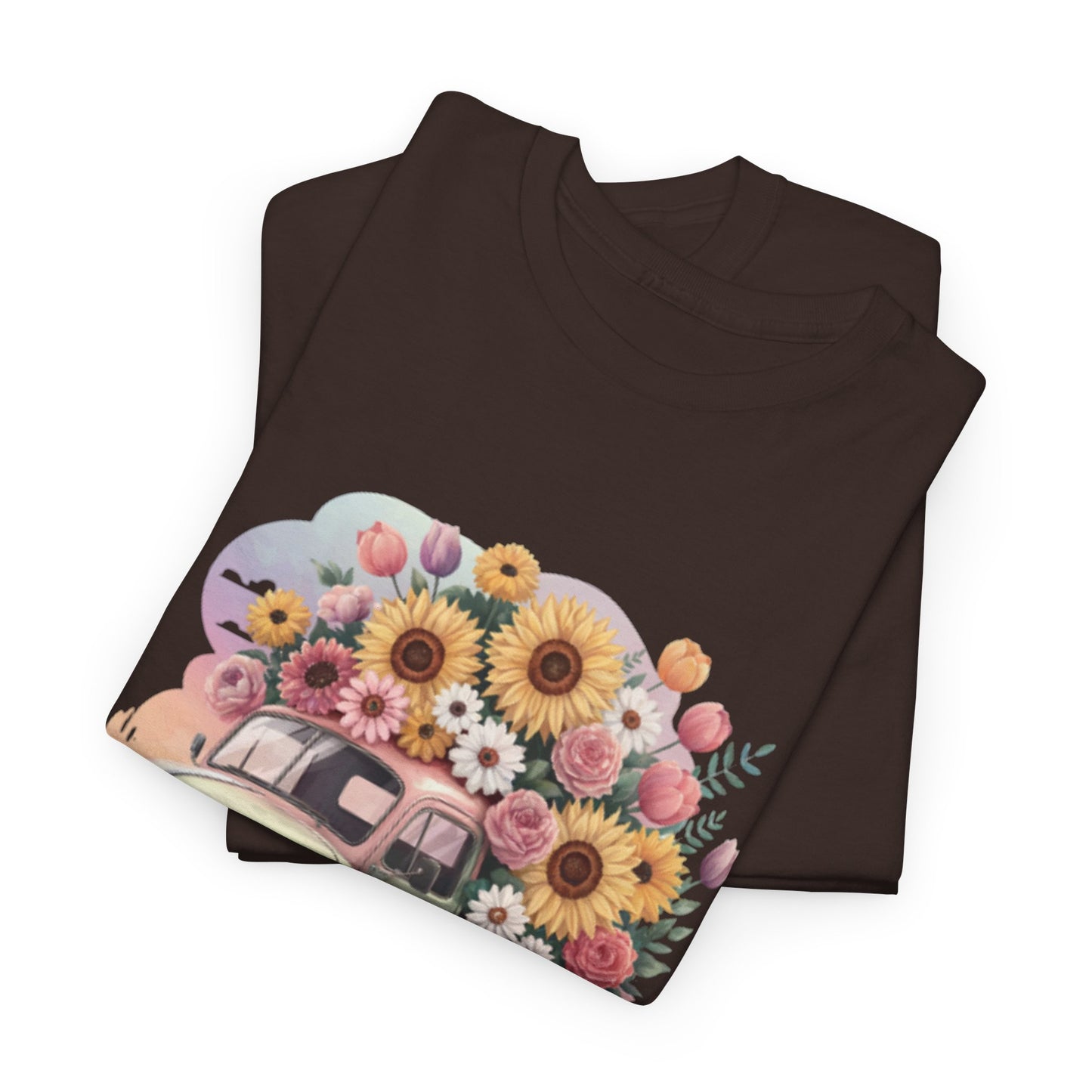 T-Shirt | Vintage Floral Mom Tee | Mama Vintage Truck Floral Tee | Mama Flower Truck Graphic Tee