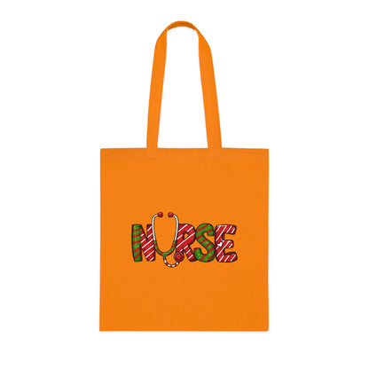 Nurse Christmas Tote Bag | Nurse Canvas Tote | Cotton Tote